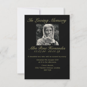 Invitation funéraire