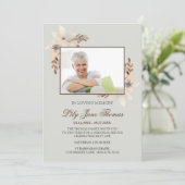 Invitation funéraire aquarelle | Dans la mémoire a (Debout devant)