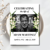 Invitation Funéraire Célébration De La Vie Florale