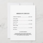 Invitation Funéraire Célébration De Vie Florale (Dos)