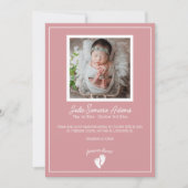 Invitation funéraire commémorative pour bébé Littl (Devant)