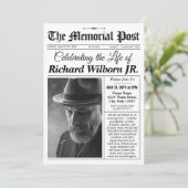 Invitation funéraire Memorial Invitation de journa (Debout devant)