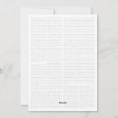 Invitation funéraire Memorial Invitation de journa (Dos)