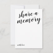 Invitation Funéraire Partager une mémoire | Mémorial photo (Devant)