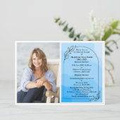 Invitation funéraire photo personnalisée (Debout devant)