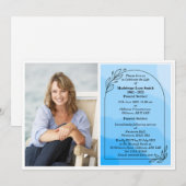 Invitation funéraire photo personnalisée (Devant / Derrière)