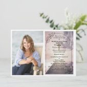 Invitation funéraire photo personnalisée (Debout devant)