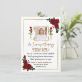 Invitation funéraire - Roses Rouges Aux Frontières (Debout devant)