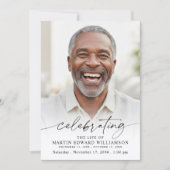 Invitation Funeral Celebration of Life Photo Memorial (Devant)