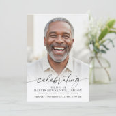 Invitation Funeral Celebration of Life Photo Memorial (Debout devant)