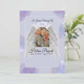 Invitation Funeral Memorial Design Template – Angel Wings (Debout devant)