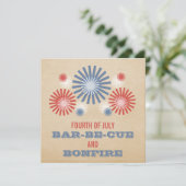 Invitation Funky 4 juillet Fireworks (Debout devant)