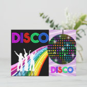 Invitation Funky 80's Theme Disco Anniversaire (Debout devant)
