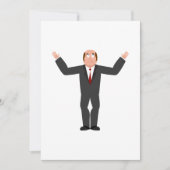 Invitation Funky Bald Homme d'affaires hurlant humoristique (Devant)