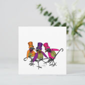 Invitation Funky Bird Boogie Party (Debout devant)