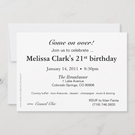 Invitation Funky Bold Grunge Splatter Anniversaire (bleu) (Dos)