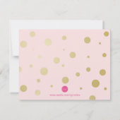 Invitation Funky BRIDESMAID PROPOSAL card ~ Rose & Faux Gold (Dos)