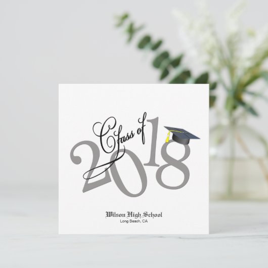 Invitation Funky Class of 2018 Graduation (Debout devant)