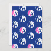 Invitation Funky clubber bleu rose se rendre à la fête rétro (Dos)