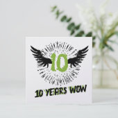 Invitation Funky cool employee anniversary recognition card (Debout devant)