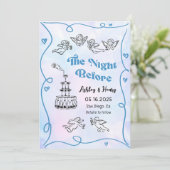 Invitation Funky Dessin à la Main La Nuit Avant le Dîner de R (Debout devant)