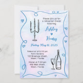 Invitation Funky Dessin à la Main La Nuit Avant le Dîner de R (Dos)