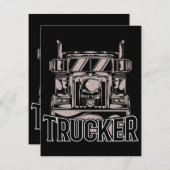 Invitation Funky Diesel Trucker Big Rig Semi (Devant / Derrière)