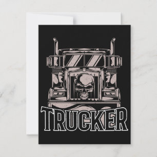 Invitation Funky Diesel Trucker Big Rig Semi