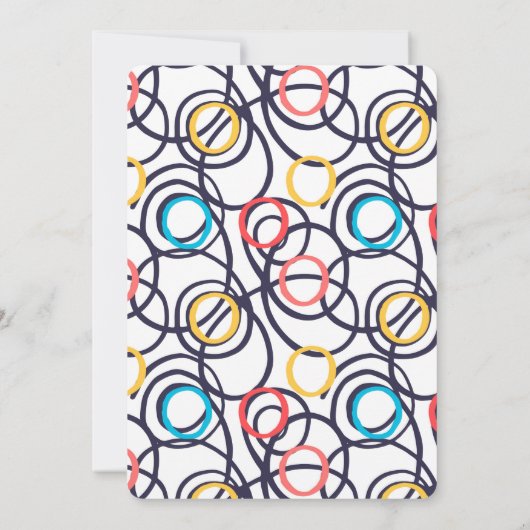 Invitation Funky Doodles 30e fête d'anniversaire (Dos)