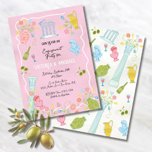 Invitation Funky Drake Italian Greek Mediterraneann Party