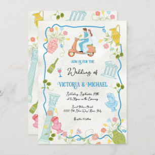 Invitation Funky Draky Groom de mariée italienne sur Mariage 