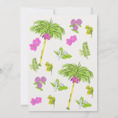 Invitation Funky Draky Tropical Floral Mariage (Dos)