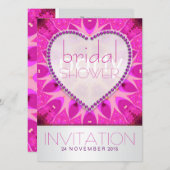 Invitation Funky Fun Rose Chic Fête des mariées (Devant / Derrière)