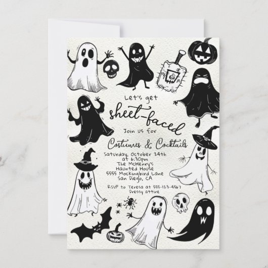 Invitation Funky Funny Halloween Party (Devant)