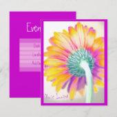 Invitation Funky Gerbera (Devant / Derrière)