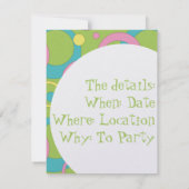 Invitation Funky Green Circles (Dos)