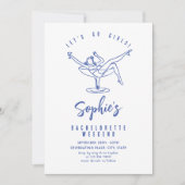 Invitation Funky Hand Drabble Retro Bachelorette Party (Devant)