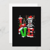 Invitation Funky Irish Wolfhound Dog Tree lumières de Noël Xm (Devant / Derrière)