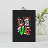 Invitation Funky Irish Wolfhound Dog Tree lumières de Noël Xm (Debout devant)