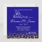 Invitation Funky Leopard Stiletto 50e anniversaire noir (Dos)