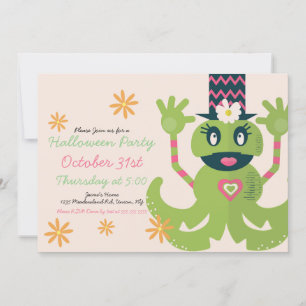 Invitation funky pour une soirée de costumes de mo