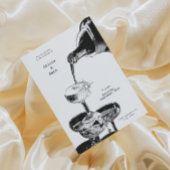 Invitation Funky Retro Champagne Tower Mariage Y2K