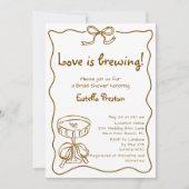 Invitation Funky Retro Love est brasser Martini Fête des mari (Devant)