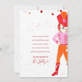 Invitation Funky Rose Aquarelle Nutcracker Ballet Holiday (Dos)