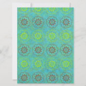 Invitation funky vert shabby chic remise de diplôme (Dos)