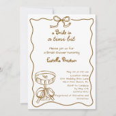 Invitation Funky Whimsical Fête des mariées Martini tiré à la (Devant)