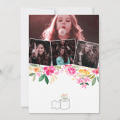 Invitation Funny 2020 roll photos florales graduation virtuel (Dos)