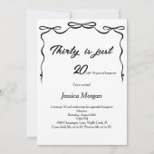 Invitation Funny 30e édition imprimable noir et blanc (Devant)