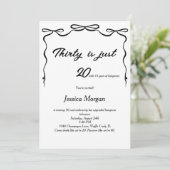 Invitation Funny 30e édition imprimable noir et blanc (Debout devant)