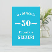 Invitation Funny 50th Birthday Milestone Party Invite (Debout devant)